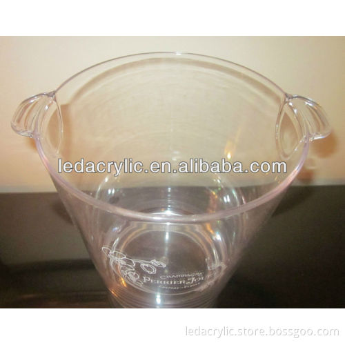 Perrier Jouet Champagne Clear AcryliIc signed Ice Bucket Cooler Chiller